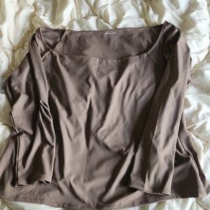 Old Navy Taupe Long Sleeve Top